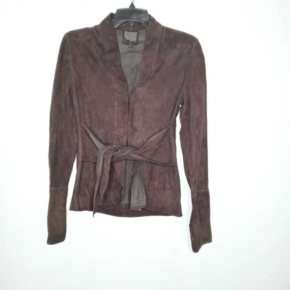 Cassin New York brown leather jacket size 2